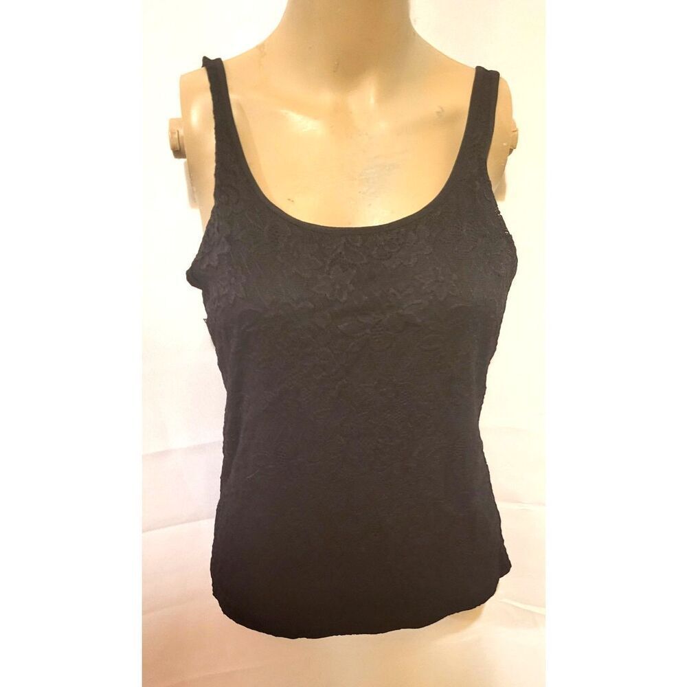 New With Tags Chico's Black Swimsuit Tank Top Sz S $48